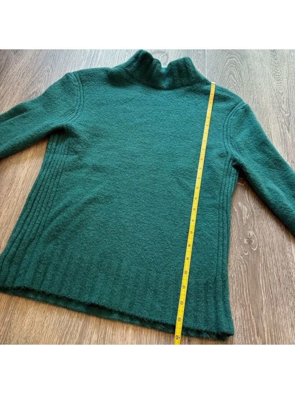 J. Crew Deep Teal Alpaca Blend Mock Neck Sweater